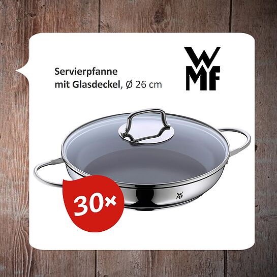 WMF Servierpfanne mit Glasdeckel