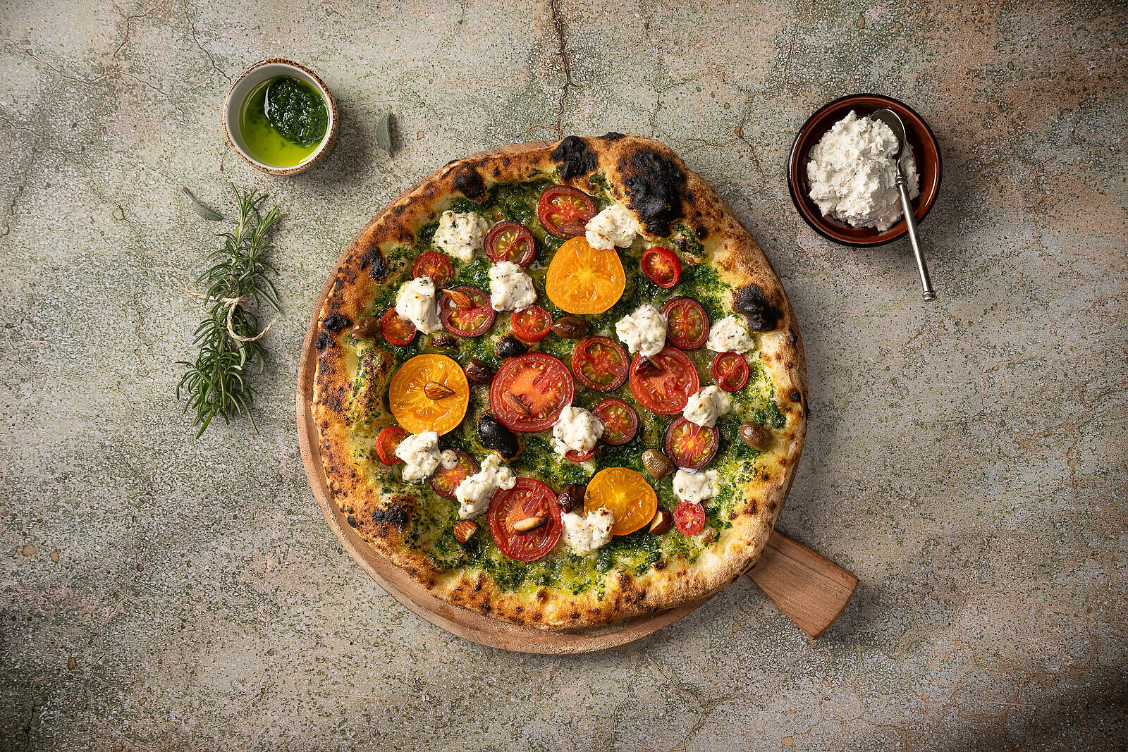 Pizza "Grüner Neapolitaner" mit Bresso Pflanzlich