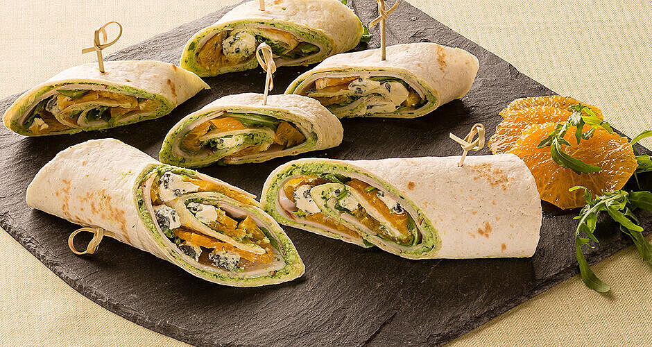 Fruchtiger Puten-Wrap mit SAINT AGUR®-Guacamole